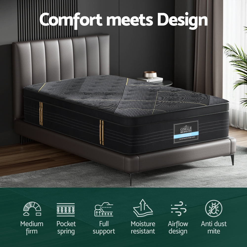 Midnight King Single Mattress 35cm Bamboo Pocket Firm