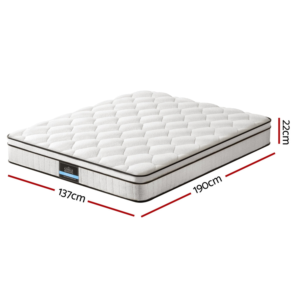 Elysium Double Mattress 22cm Euro Top Medium-Firm Velvet
