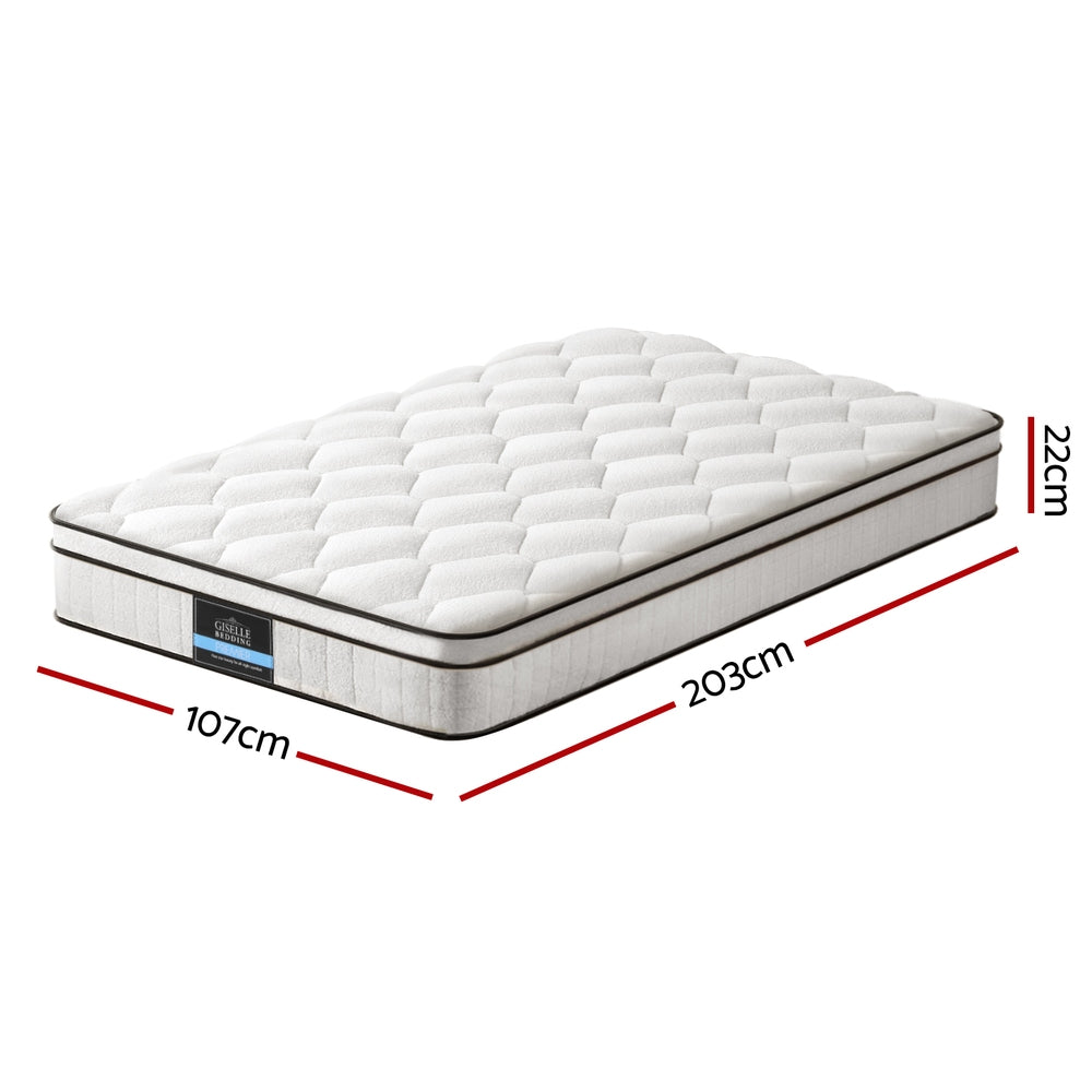 Elysium King Single Mattress 22cm Medium-Firm Euro Top Velvet