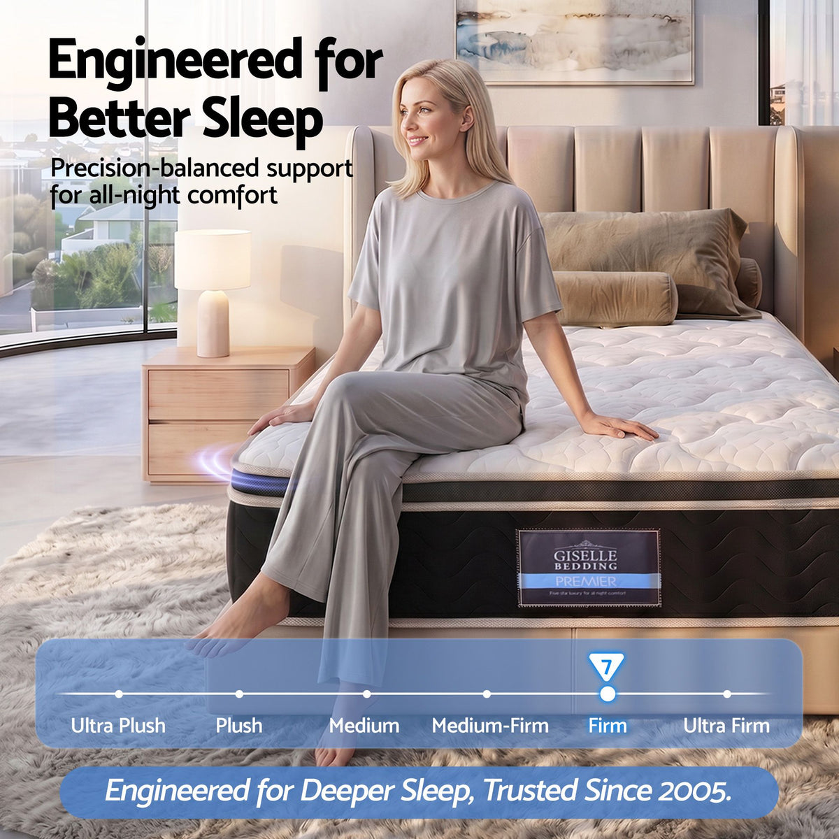 Regal Single 35cm Firm Mattress with Copper Memory Foam