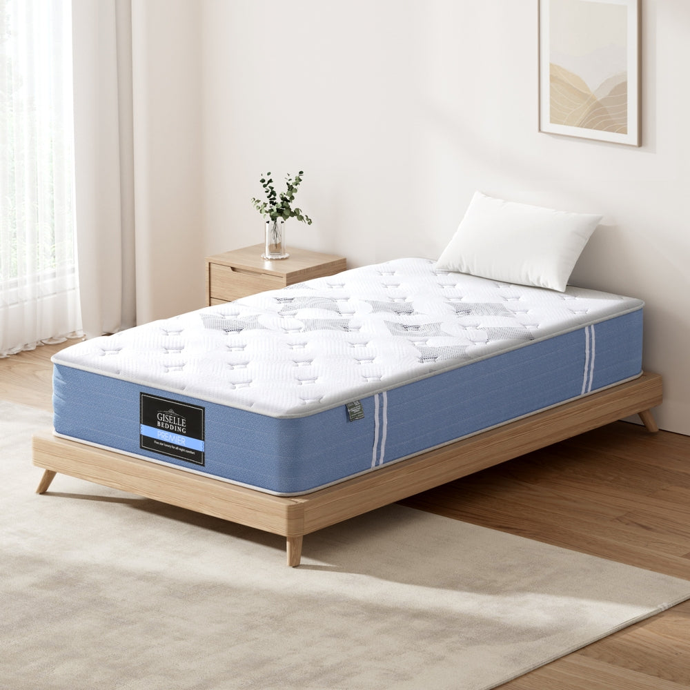 Snow Series King Single Mattress 25cm Pocket Spring Medium Firm