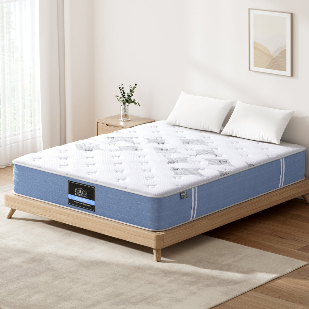 Snow Series Queen Mattress 25cm Pocket Spring Medium Firm