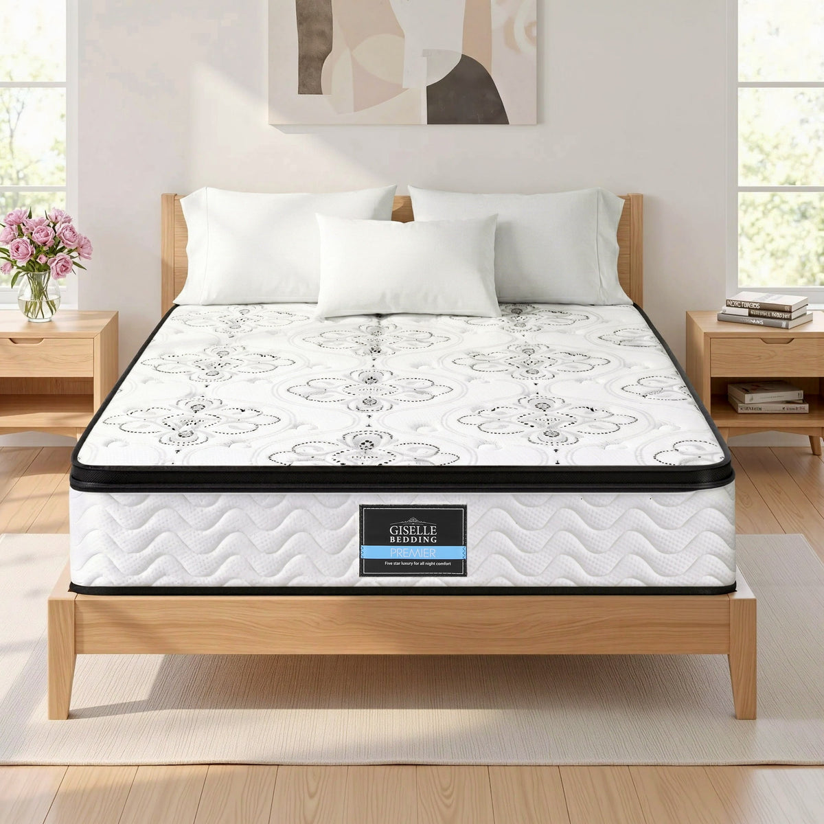 Verve Queen Mattress 30cm Pocket Spring Euro Top Medium Firm Foam