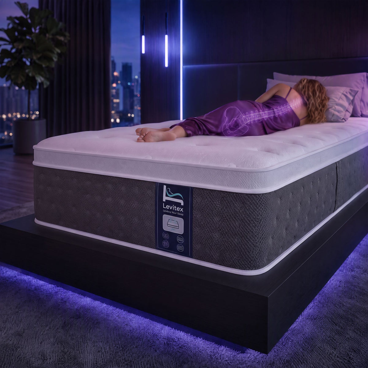 Levitex King Single Mattress with 5-Zone Pocket Springs