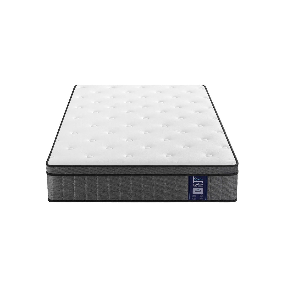 Levitex King Single Mattress 2 Rows Edge Support for Deep Sleep 5-Zone Ergonomic Pocket Spring Breathable Corrugated Sponge Medium Firm 30CM