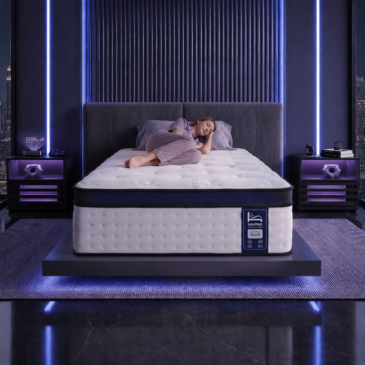Levitex King Single Mattress 35CM Gel Memory Foam Pocket Spring