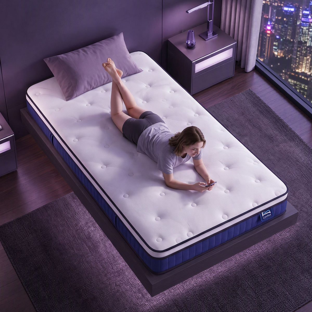 Levitex King Single Mattress 23cm Pocket Spring with Gel Foam