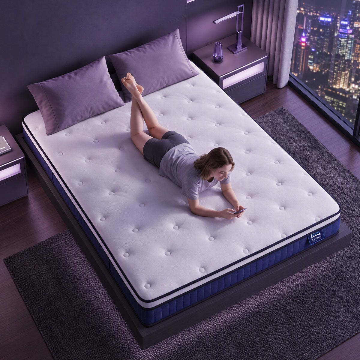 Levitex Queen Mattress 23cm Pocket Spring with Cooling Gel Foam