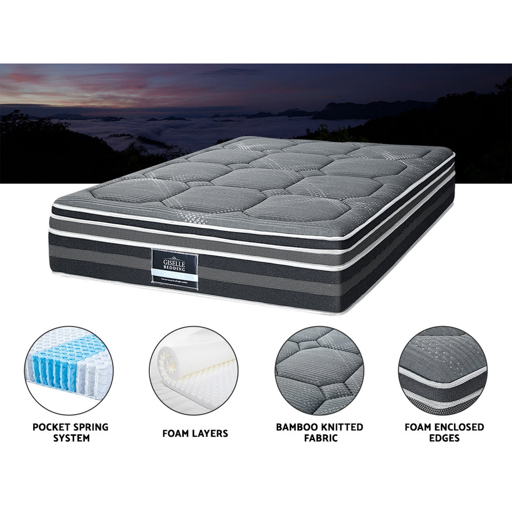 Kristie King Mattress 35cm Bamboo Cover Medium-Firm