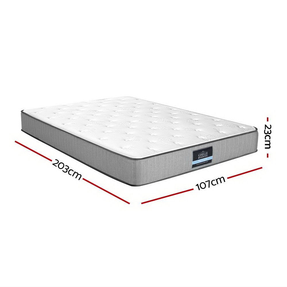 Leera King Single Mattress Extra Firm 23cm Grey/White