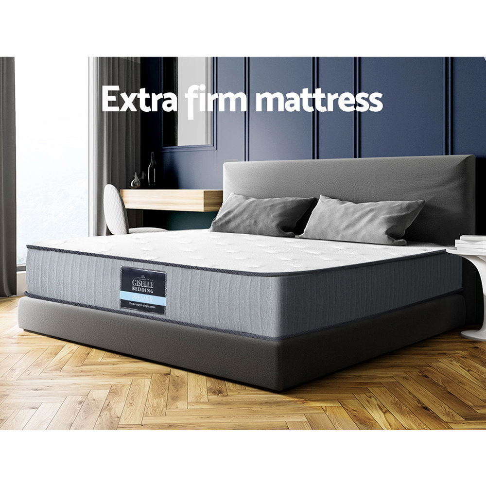 Leera Queen Mattress Extra Firm 23cm Grey/White