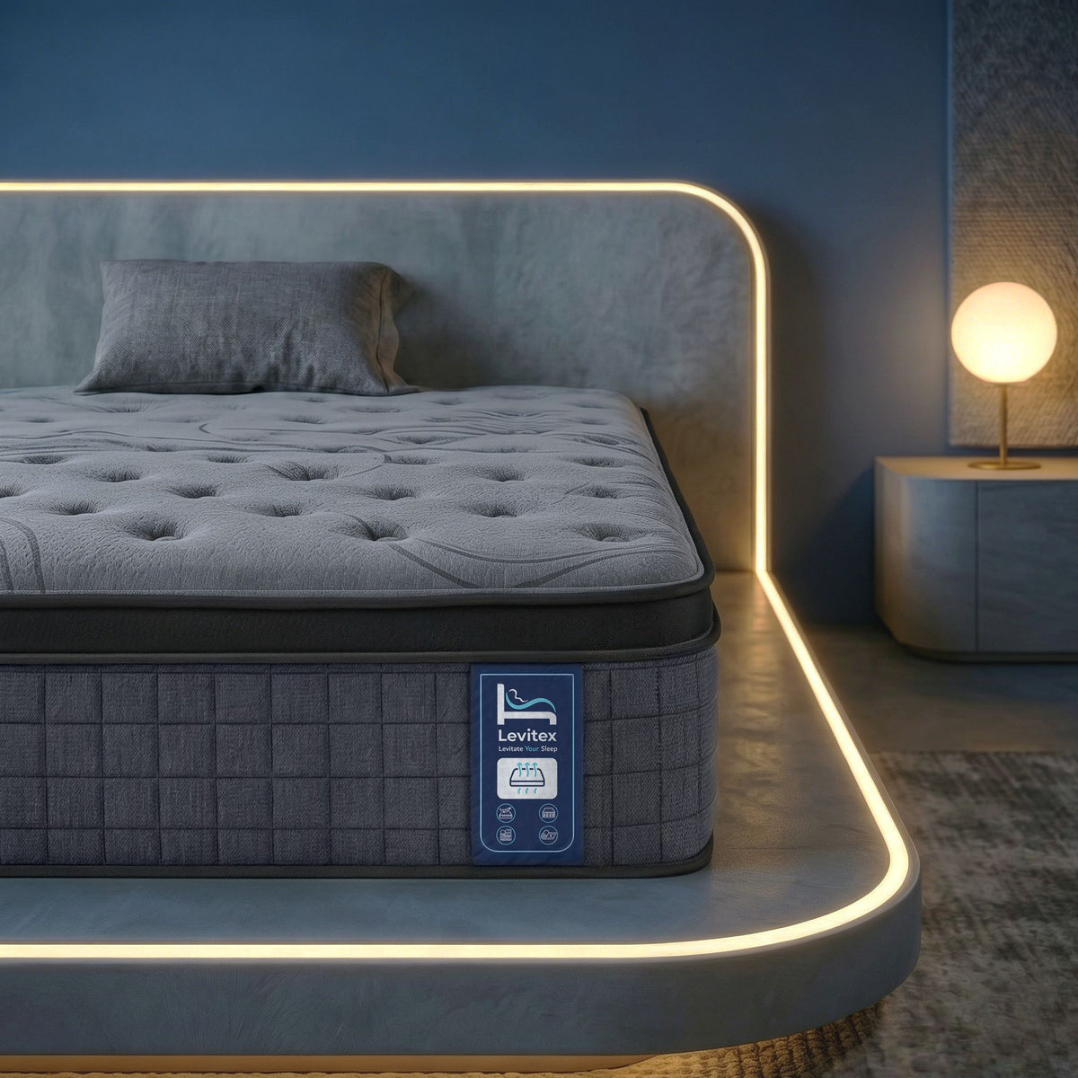 Aether King Single Mattress 33cm 7-Zone Pocket Spring 8.0 Extra Firm