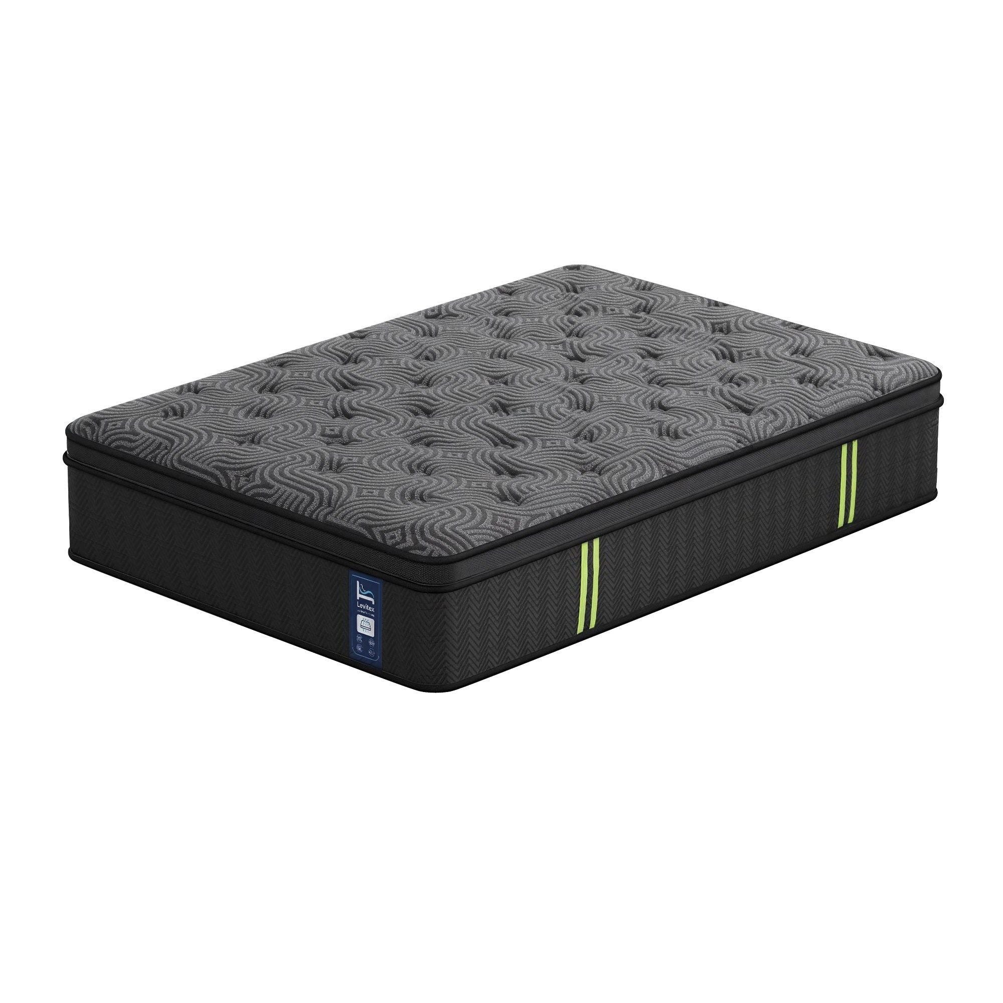 Levitex King Single Mattress 34 cm 5-Zone Pressure Relief Pocket Spring with Reinforced Edge Support & Breathable Gel Memory Foam Hybrid Mattress
