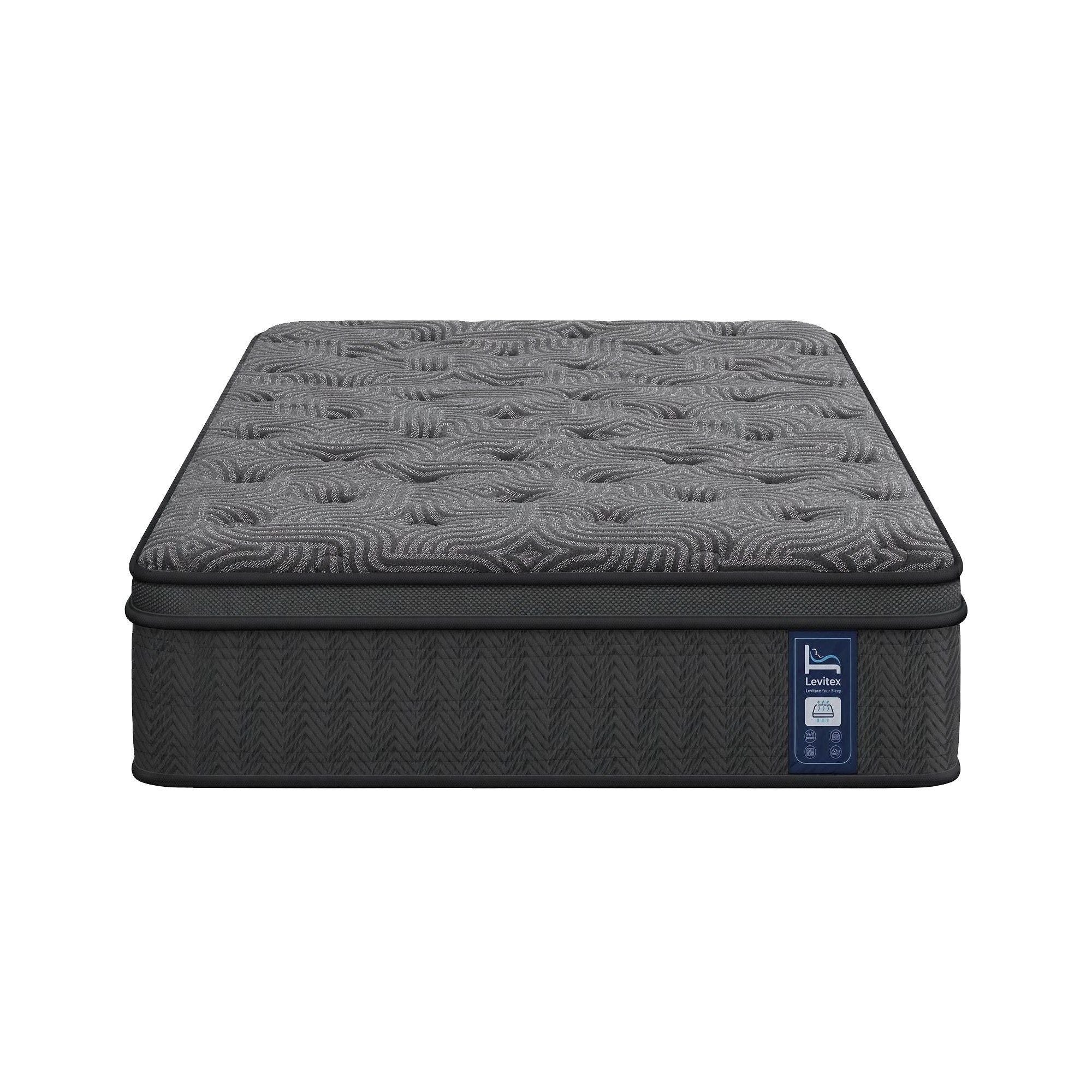 Levitex King Single Mattress 34 cm 5-Zone Pressure Relief Pocket Spring with Reinforced Edge Support & Breathable Gel Memory Foam Hybrid Mattress