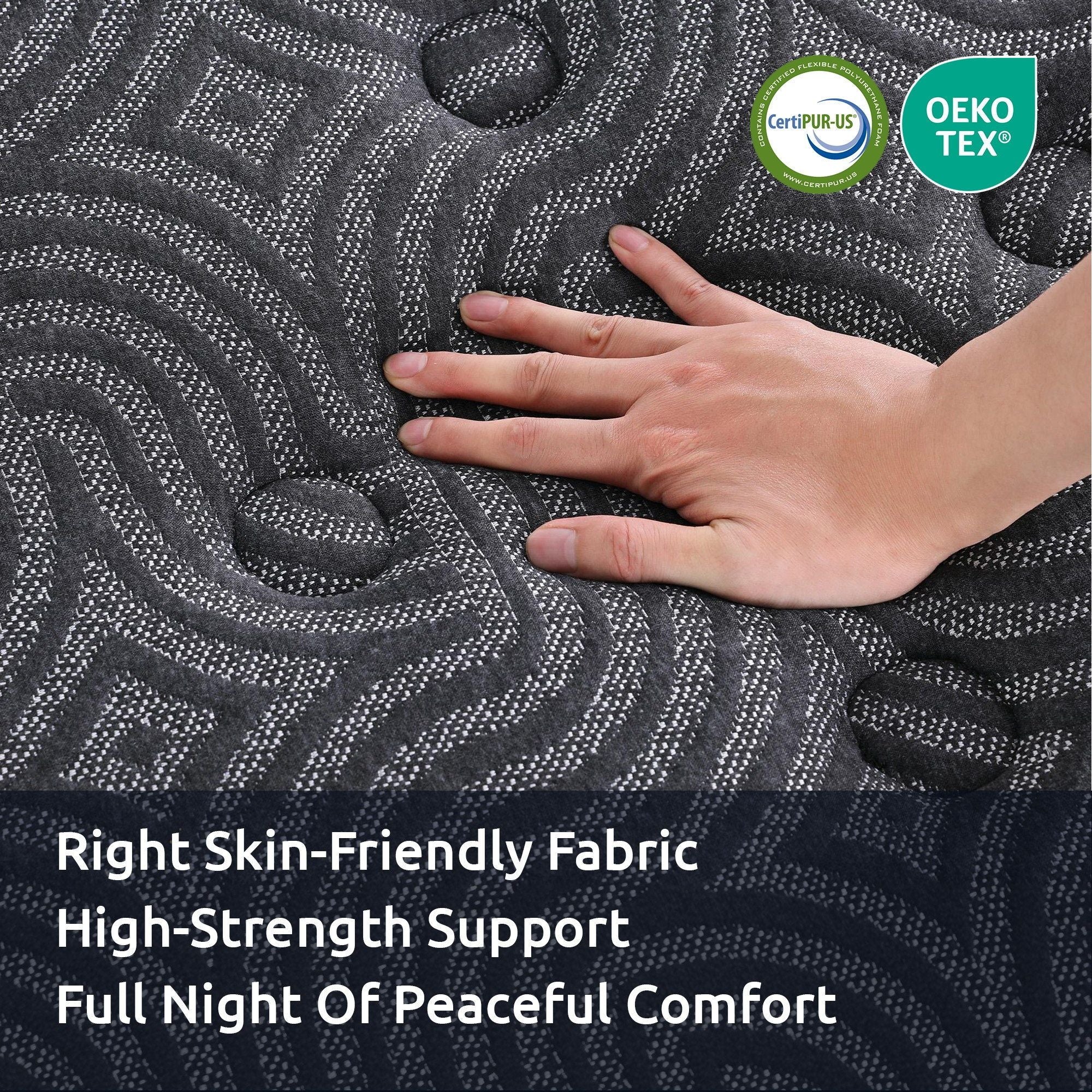 Levitex King Single Mattress 34 cm 5-Zone Pressure Relief Pocket Spring with Reinforced Edge Support & Breathable Gel Memory Foam Hybrid Mattress