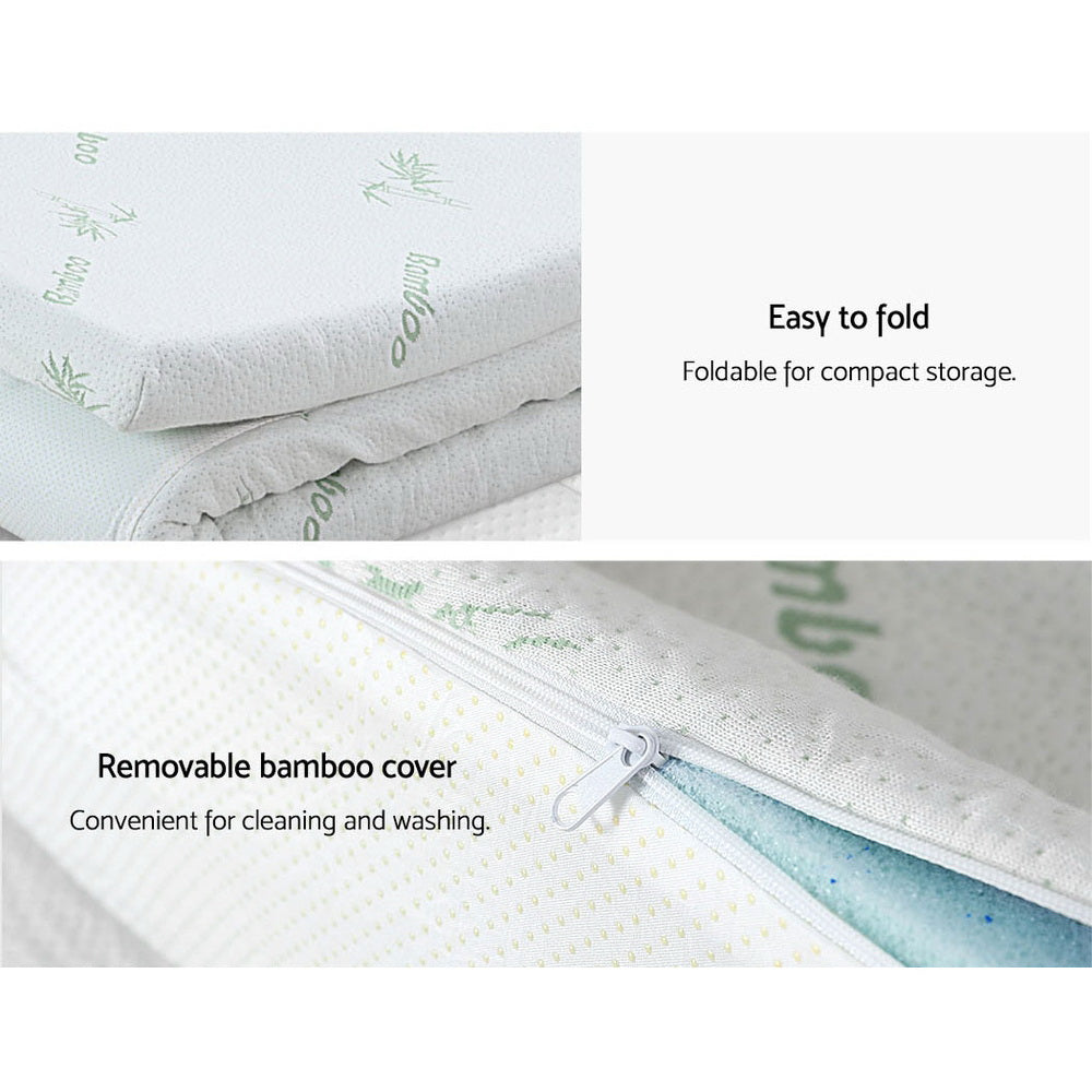 Giselle Bedding Single Mattress Topper 11-Zone Memory Foam 8cm