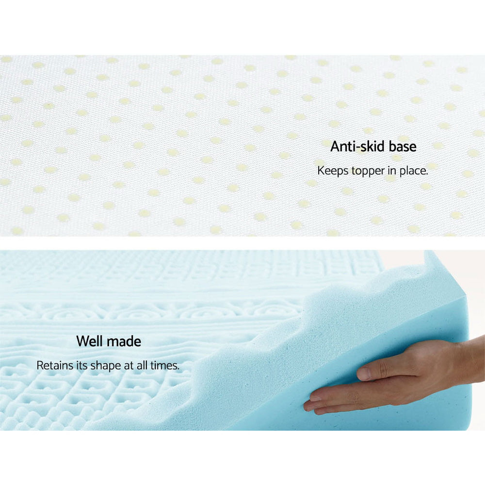 Giselle Bedding Single Mattress Topper 11-Zone Memory Foam 8cm