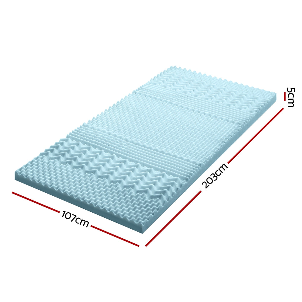 Giselle 5cm King Single Memory Foam Mattress Topper 7-Zone