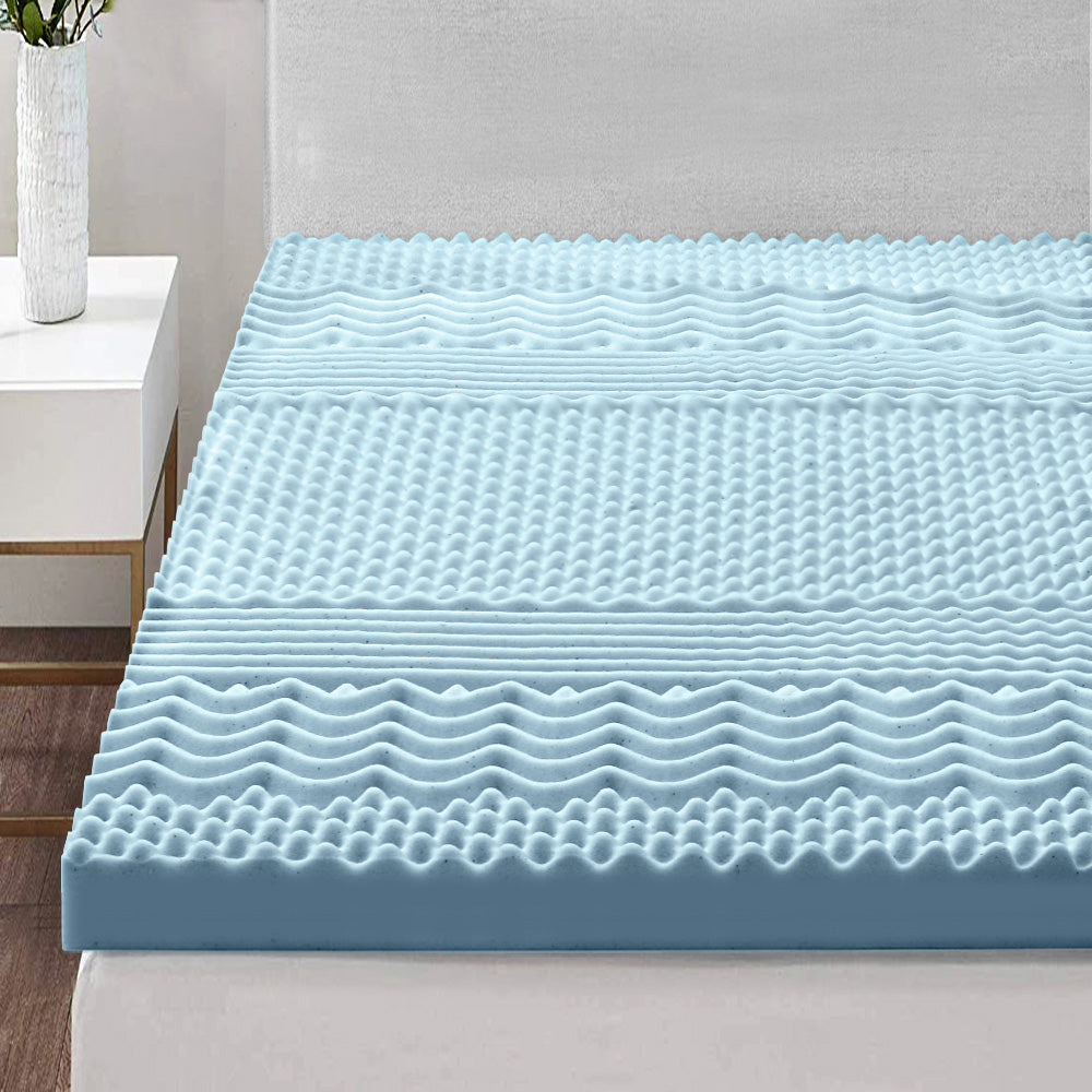 Giselle King Memory Foam Mattress Topper 7-Zone 8cm