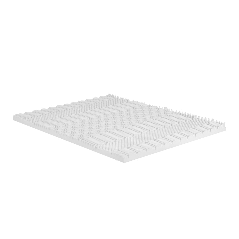 Giselle Queen Mattress Topper Memory Foam 7-Zone Airflow 8cm White