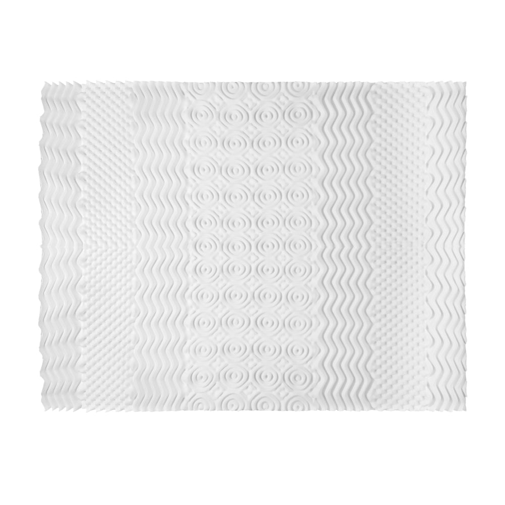 Giselle Single Mattress Topper Memory Foam 7-Zone Airflow 8cm White