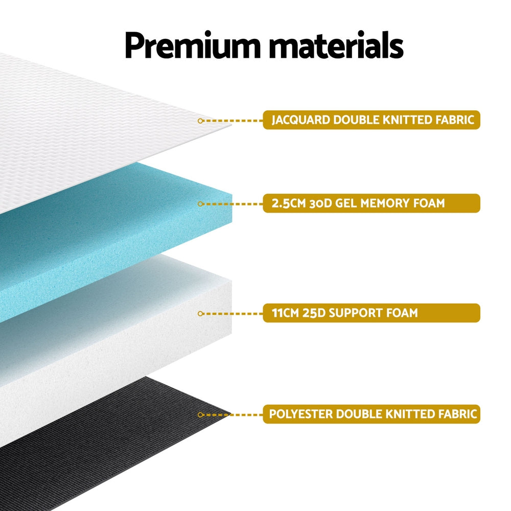 Giselle 13cm Baby Cot Mattress Gel Foam Hypo-Allergenic