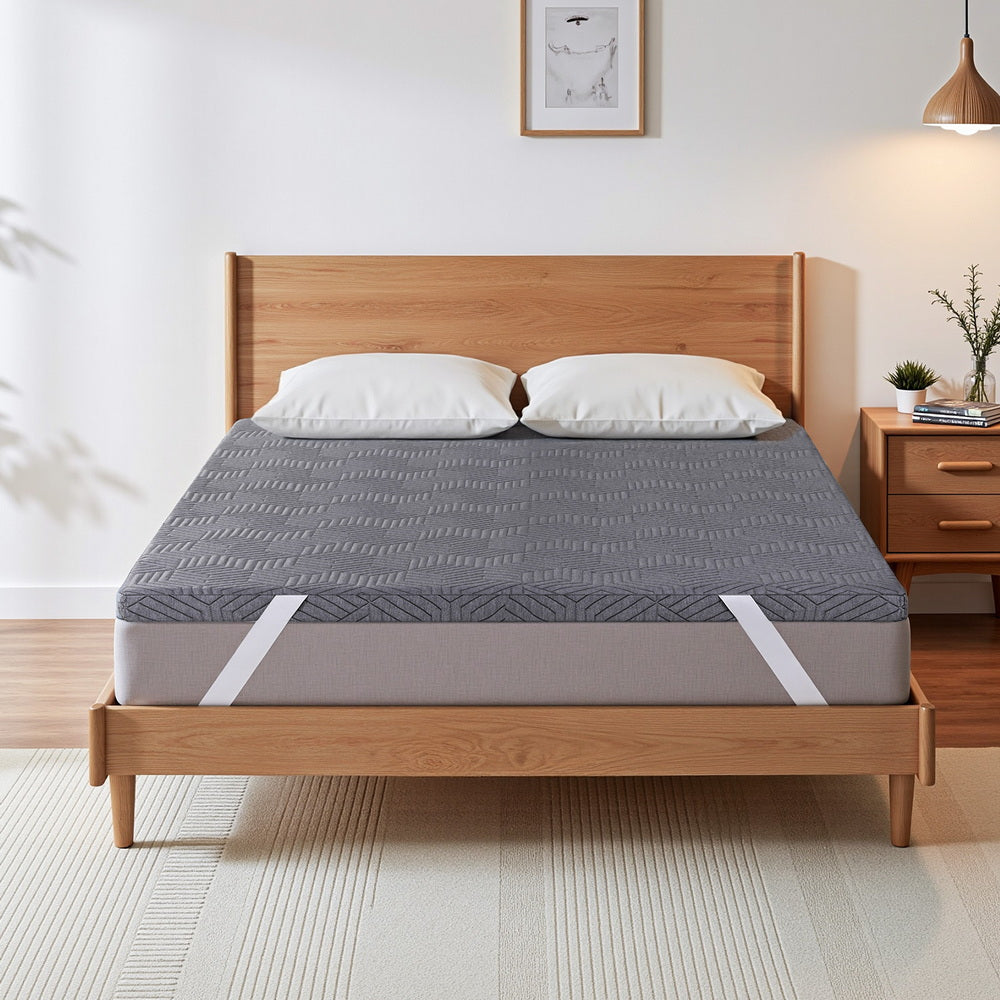 Giselle Double Memory Foam Mattress Topper 8cm Gel Bamboo
