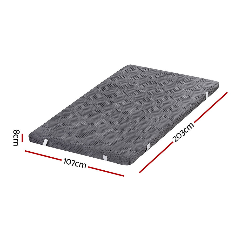 Giselle King Single Memory Foam Mattress Topper 8cm Gel Bamboo