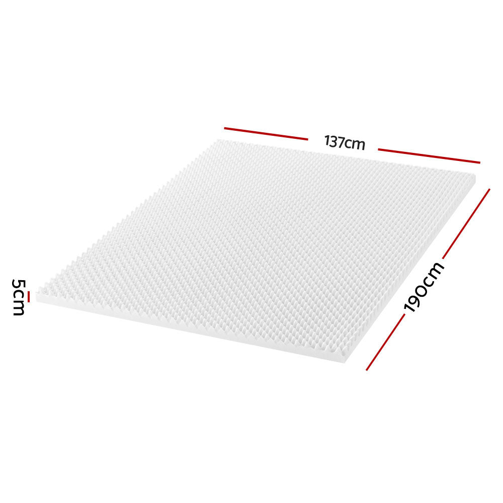 Giselle Double Mattress Topper Egg Crate Foam 5cm