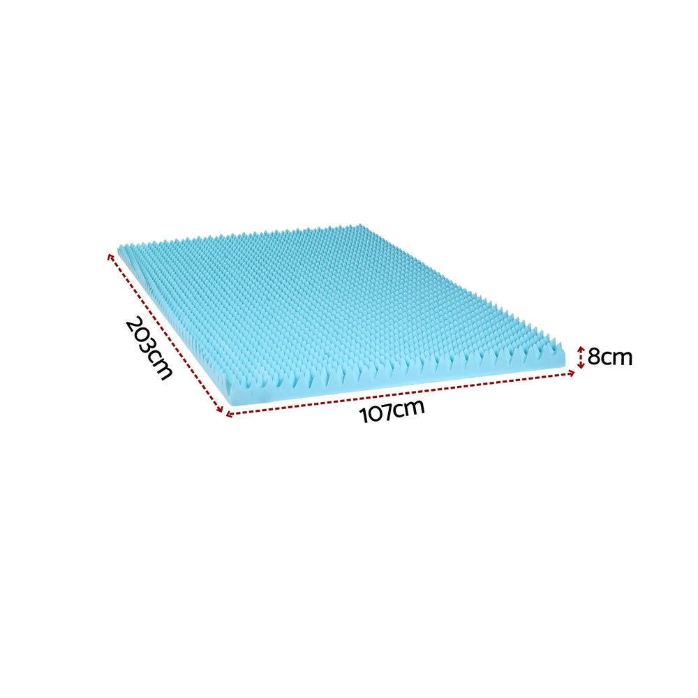 Giselle King Single Memory Foam Mattress Topper Gel Bamboo 8cm