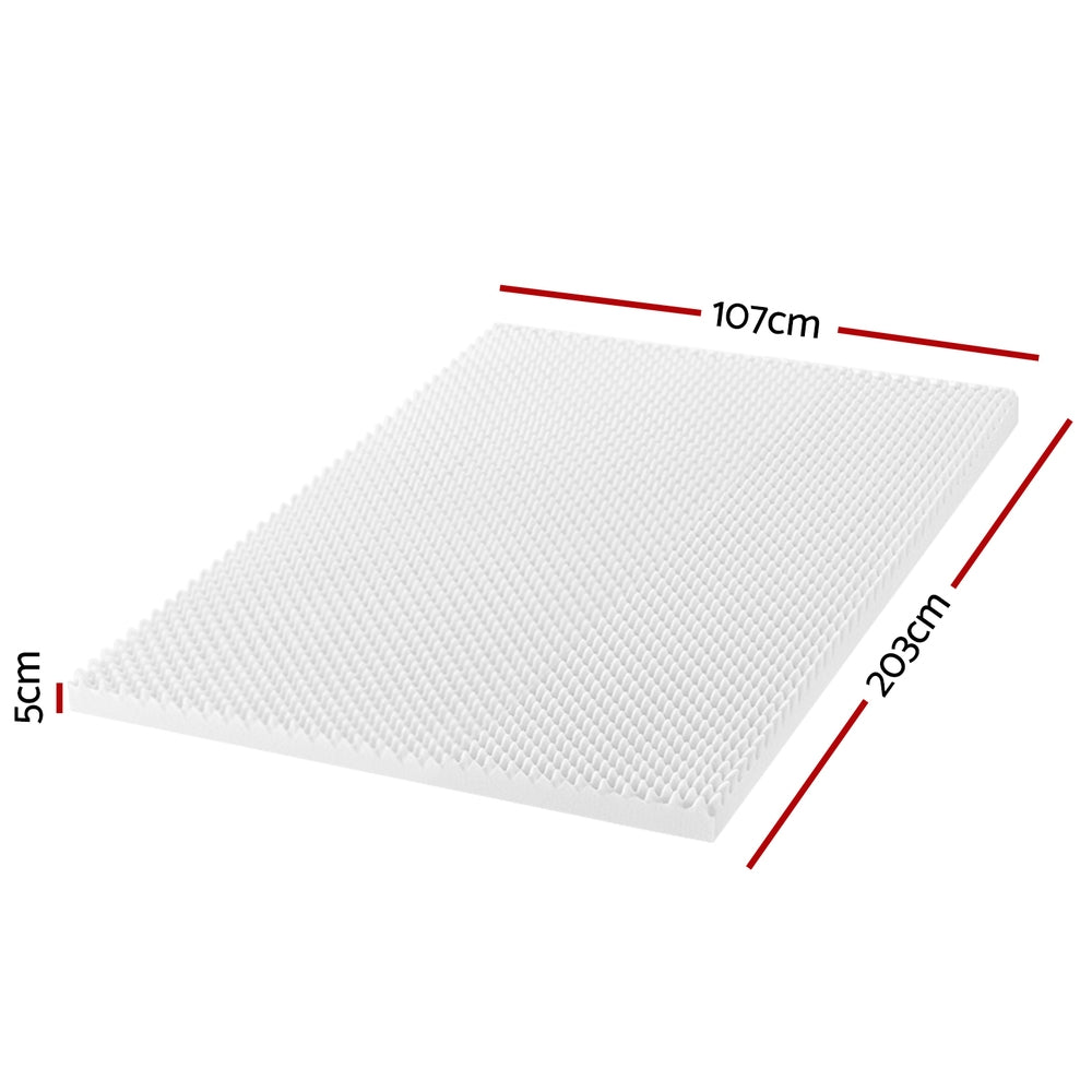 Giselle King Single Memory Foam Mattress Topper Egg Crate 5cm