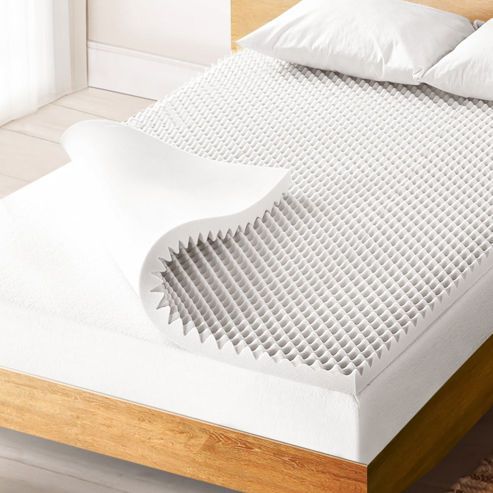 Giselle Bedding Egg Crate Foam Mattress Topper 5cm King Single