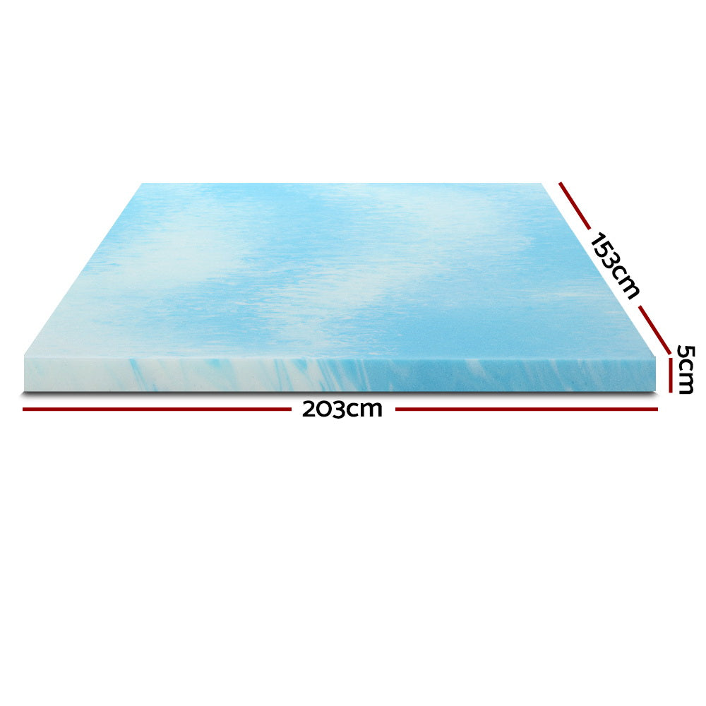 Giselle Queen Mattress Topper Gel Memory Foam 5cm