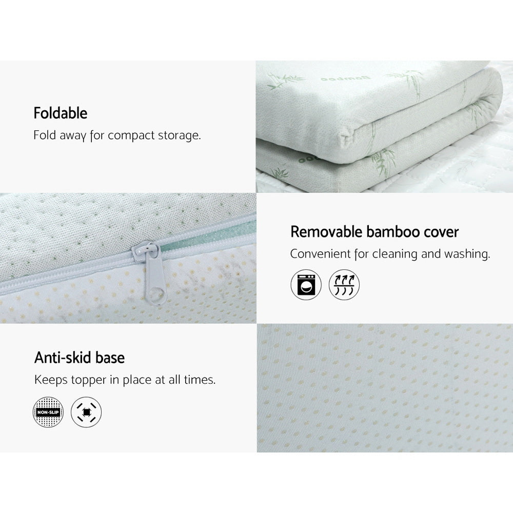 Giselle Queen Mattress Topper Gel Memory Foam 5cm