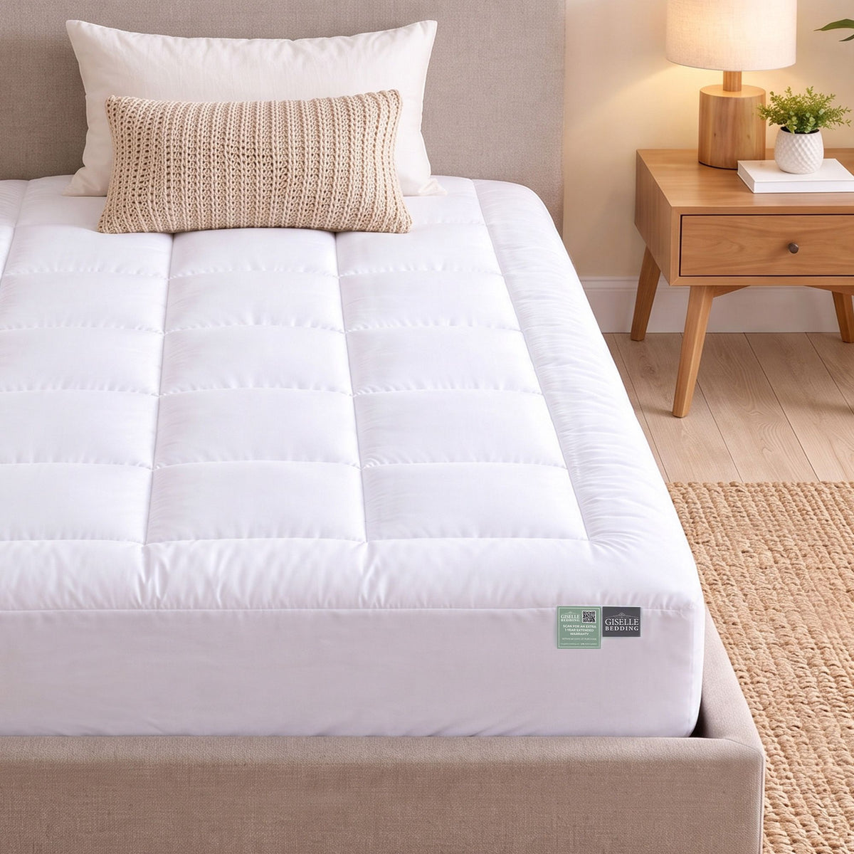 Giselle Single 5cm Memory Foam Mattress Topper Pillow Top Gel Foam