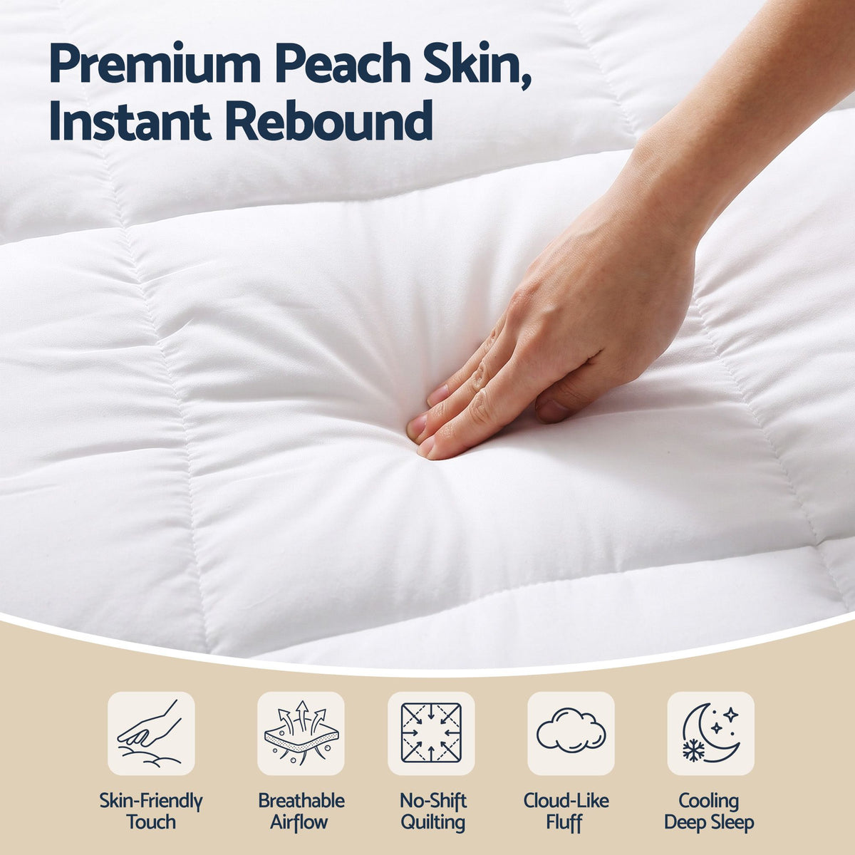 Giselle 5cm Single Memory Foam Mattress Topper Pillow Top with Gel Foam