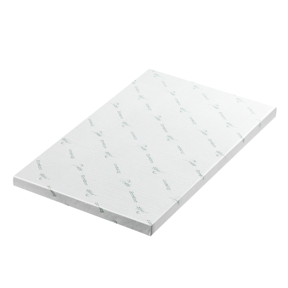 Giselle Single Mattress Topper Memory Foam Cool Gel Ventilated 8cm