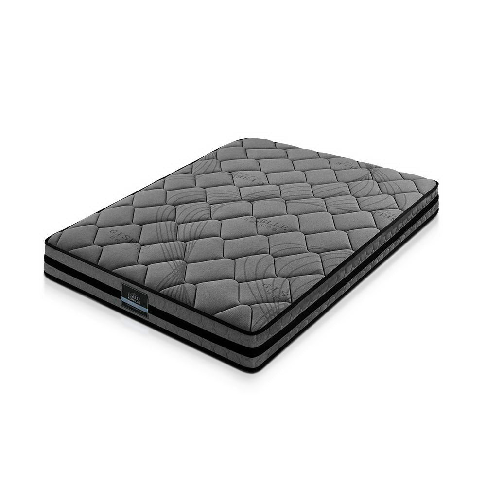 Wendell Queen Mattress Medium Firm Pocket Spring Grey/Black