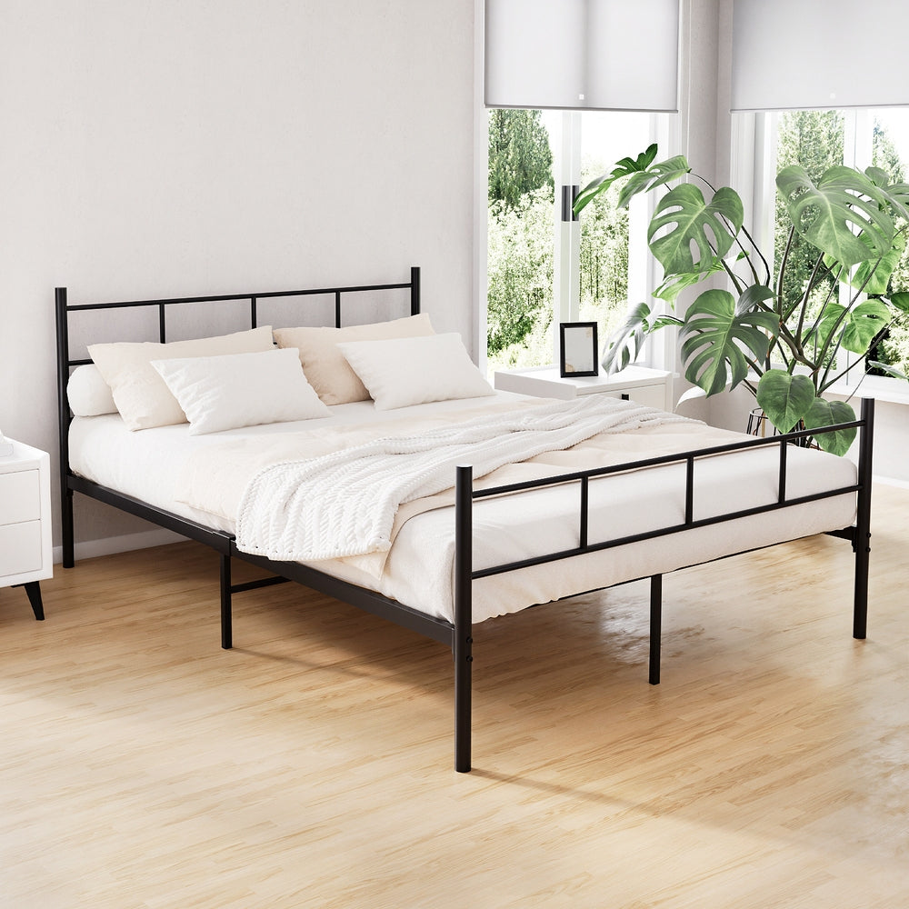 Sol Double Metal Bed Frame with Under-Bed Storage