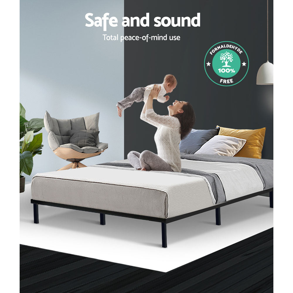 Ted Double Metal Bed Frame Black