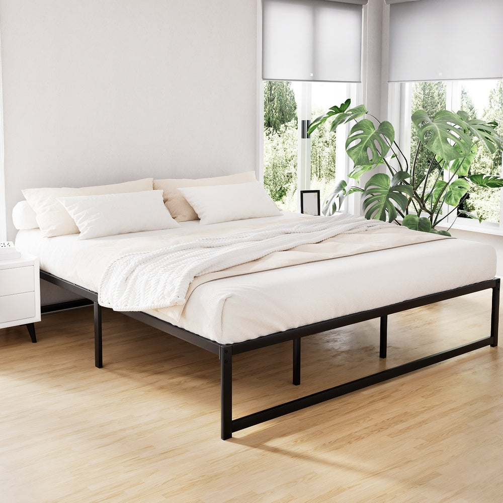 Tino King Metal Bed Frame Black
