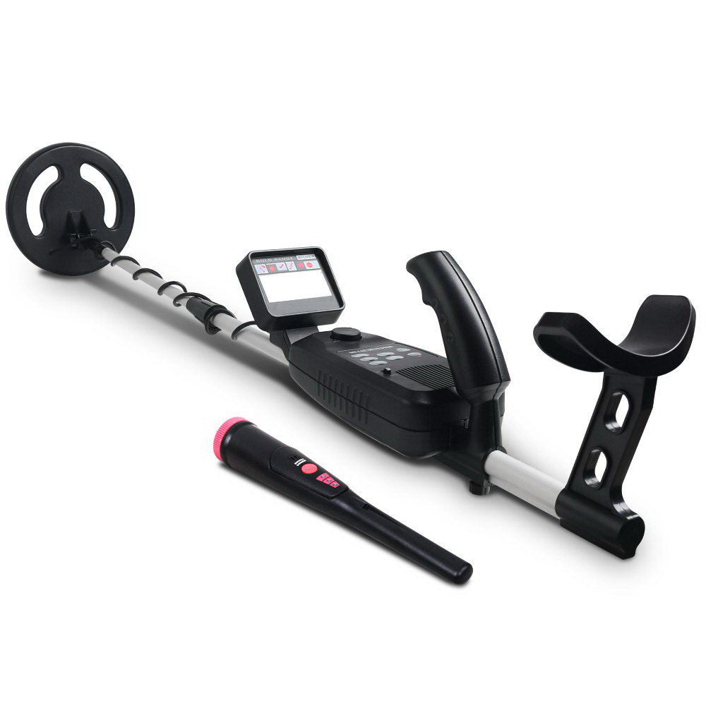 LCD Metal Detector 180MM Deep Sensitive Waterproof Pinpointer Black