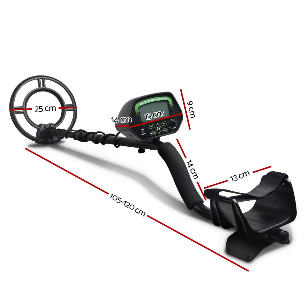 Treasure Hunter 220mm Metal Detector Waterproof LCD Black