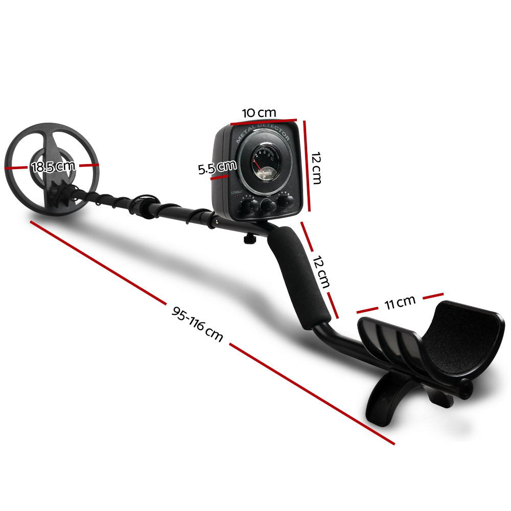 Treasure Hunter Metal Detector 160mm Deep Sensitive Waterproof Black LED
