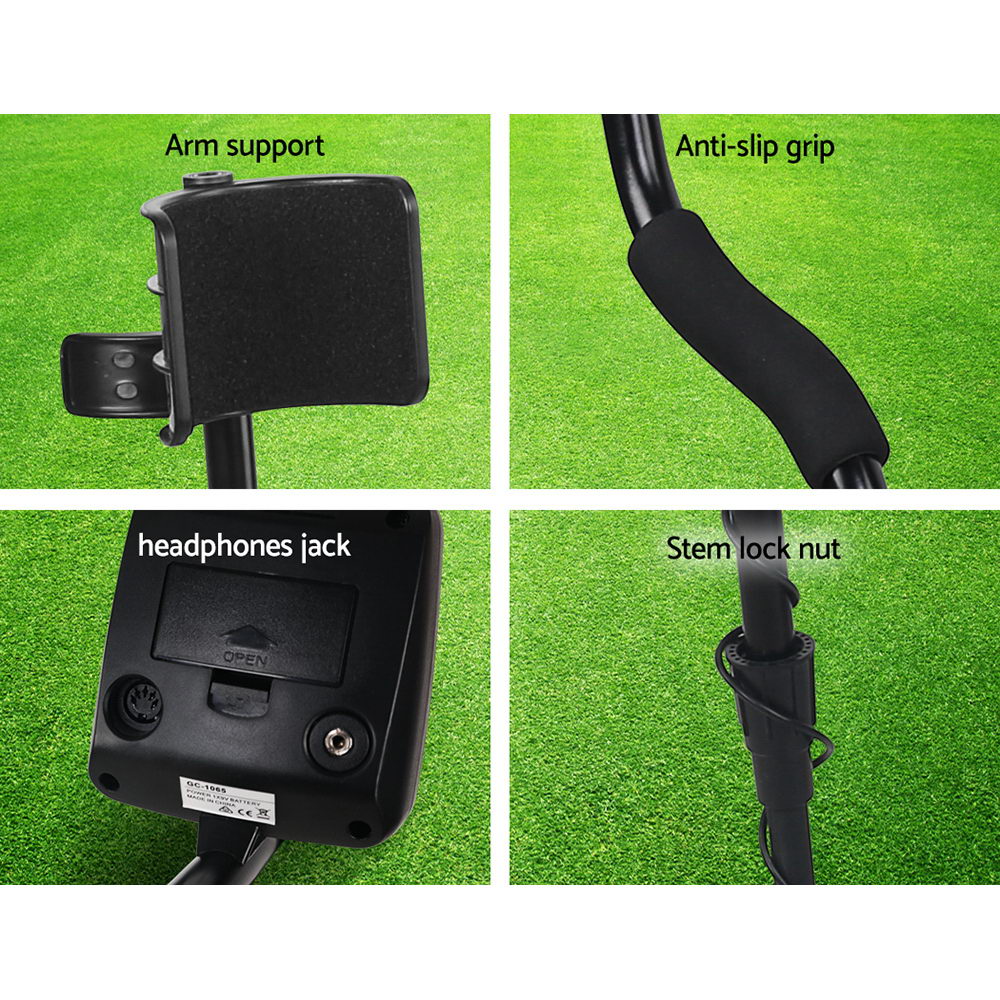Treasure Hunter Metal Detector 160mm Deep Sensitive Waterproof Black LED