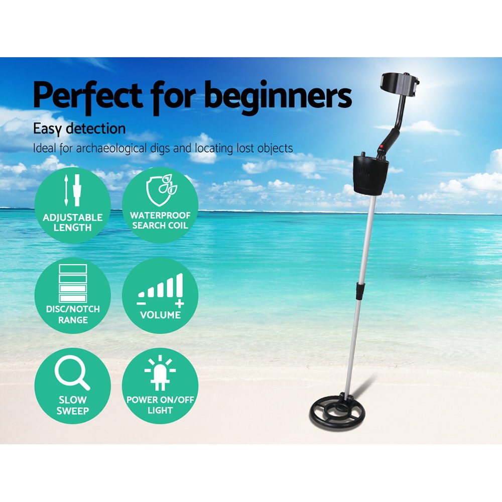 Deep Sensitive Metal Detector 180mm Waterproof Treasure Hunter Black
