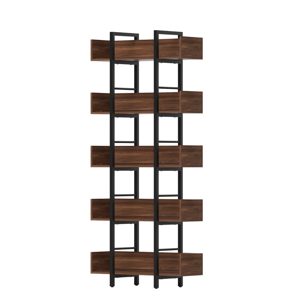 Artiss 5-Tier Bookshelf Display Shelf Storage Rack Walnut