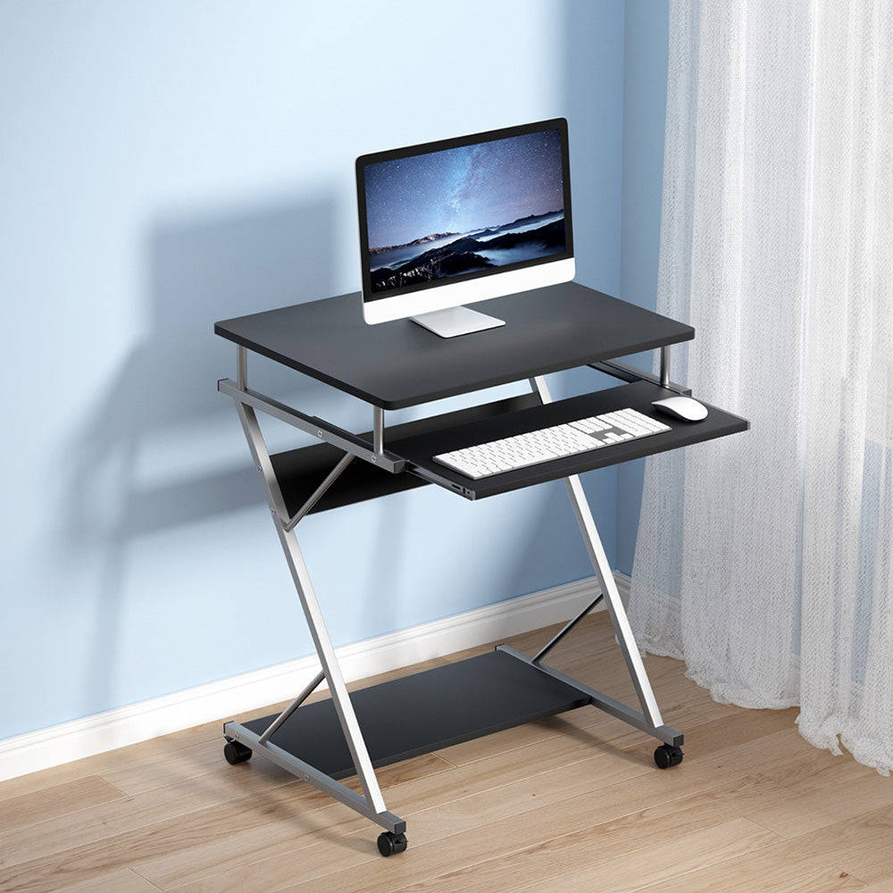 Artiss Computer Desk with Keyboard Tray and Shelf Black 60CM