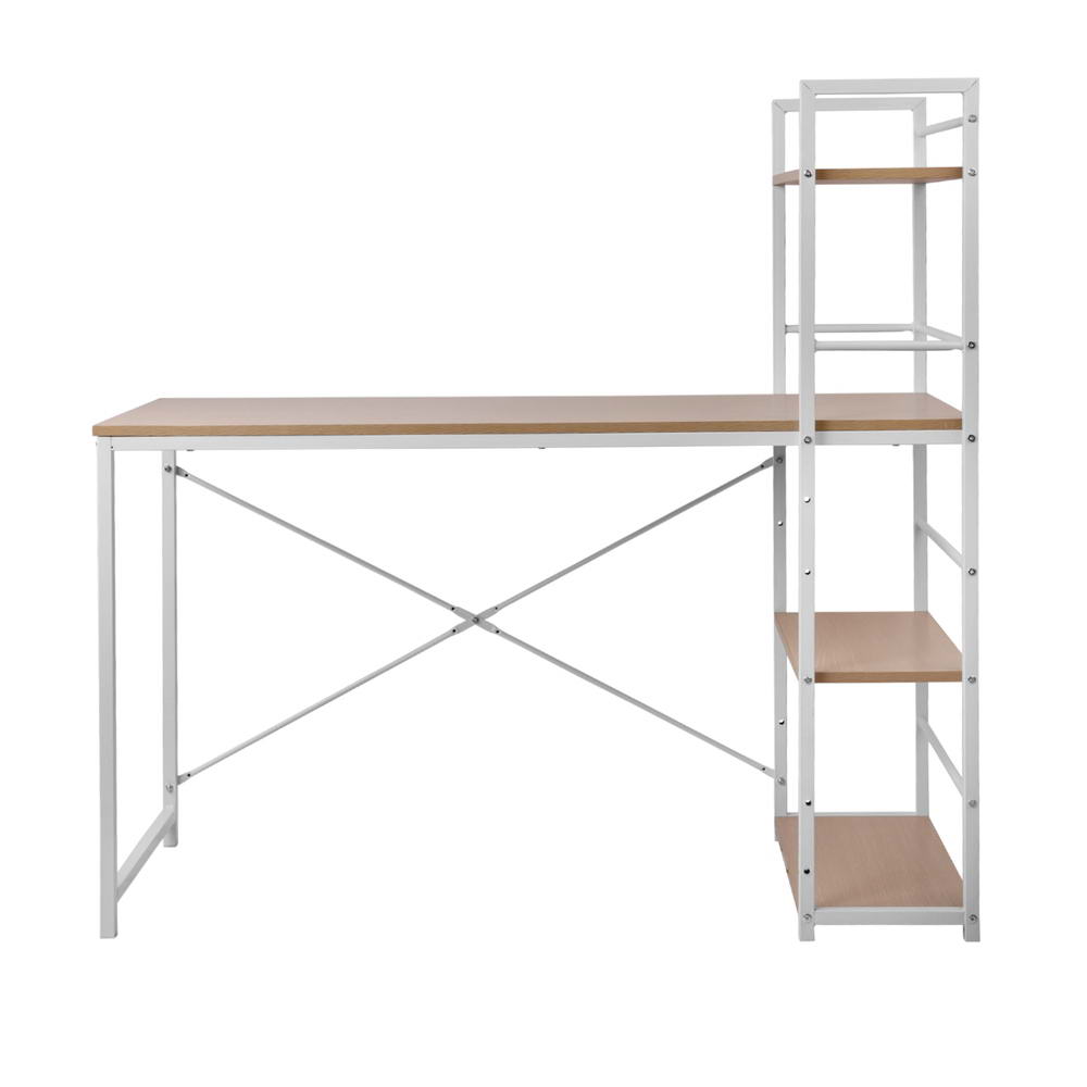 Hendon 120cm Computer Desk with Shelves Oak