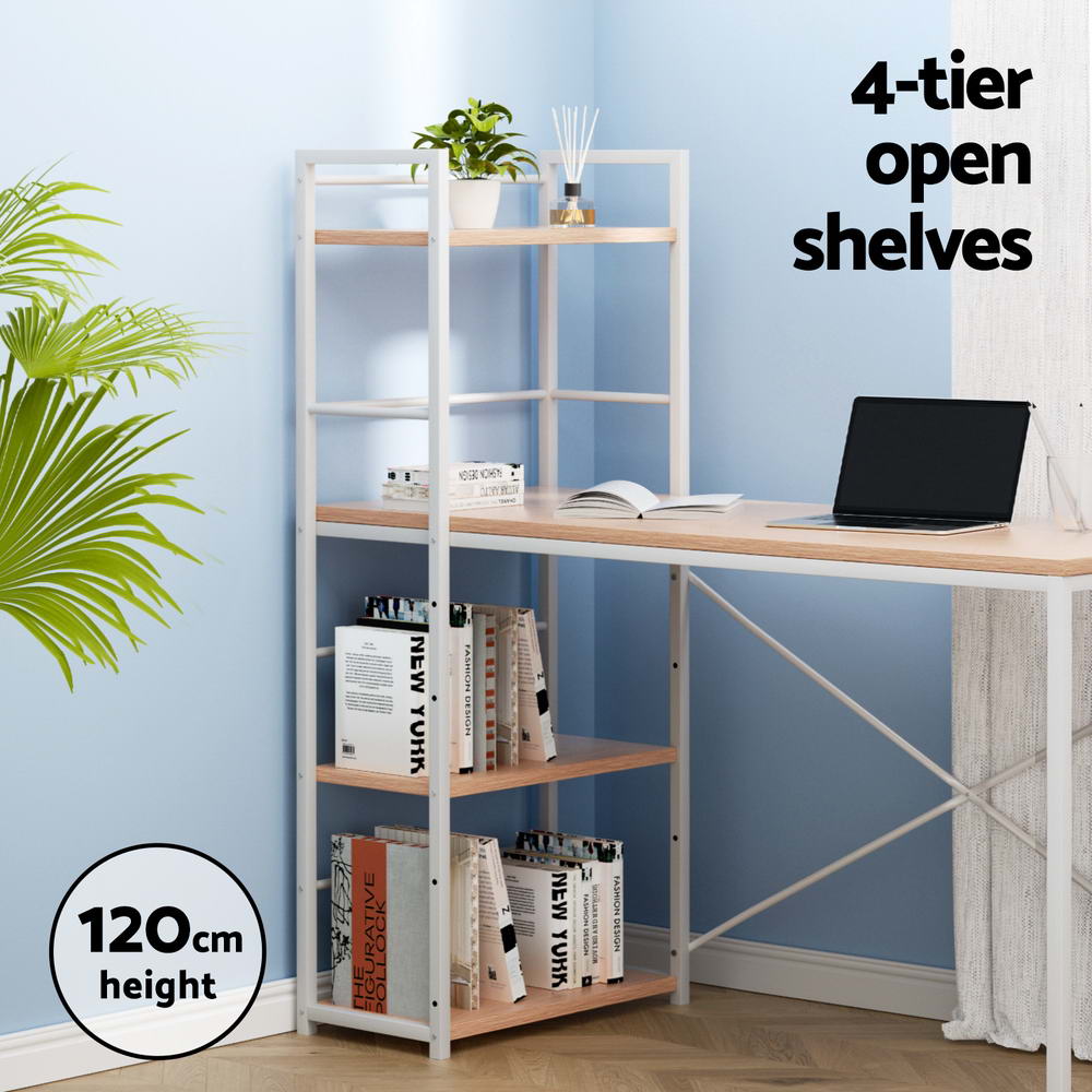 Hendon 120cm Computer Desk with Shelves Oak